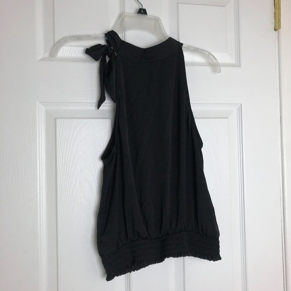 Xhilaration Black Neck Tie Sleeveless Tank Women Size M - Picture 4 of 6